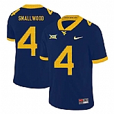 West Virginia Mountaineers 4 Wendell Smallwood Navy College Football Jersey Dzhi,baseball caps,new era cap wholesale,wholesale hats